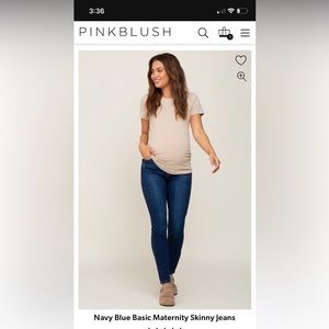 Navy Blue Basic Maternity Skinny Jean